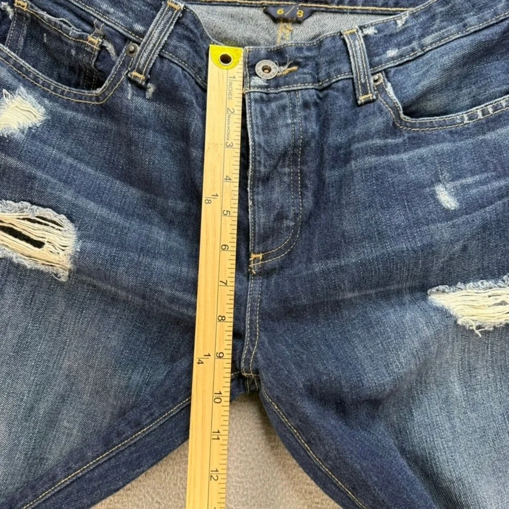 Lucky Brand Jeans‎ Women 6/28 Blue Sienna Boyfriend Distressed Seagraves Denim